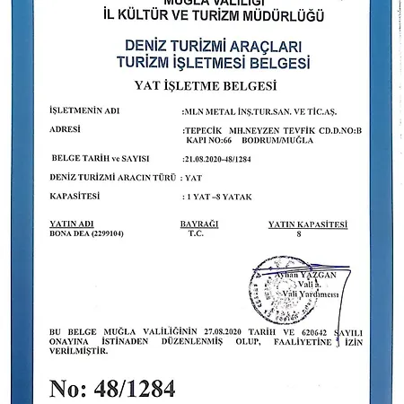 Hotel en barco Bona Dea 27m Motoryacht Bodrum